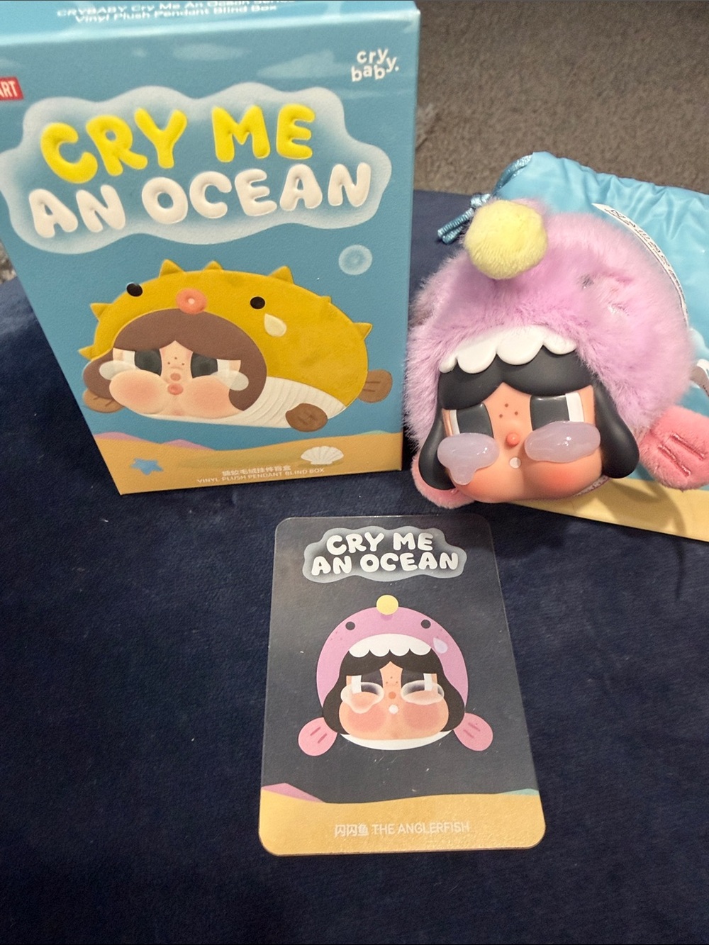 THE ANGLERFISH- Cry Baby - Cry Me An Ocean Purple plush.New. Verified.PopMart.